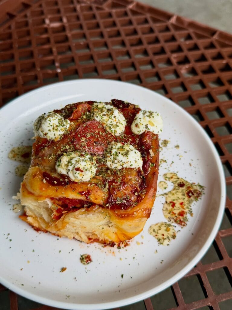 A pizza scroll from Jane in Brisbane.