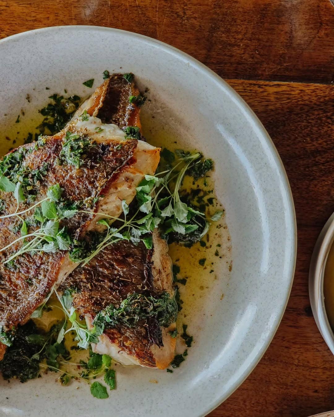 Grilled snapper at Pipeclay Pumphouse in Mudgee.