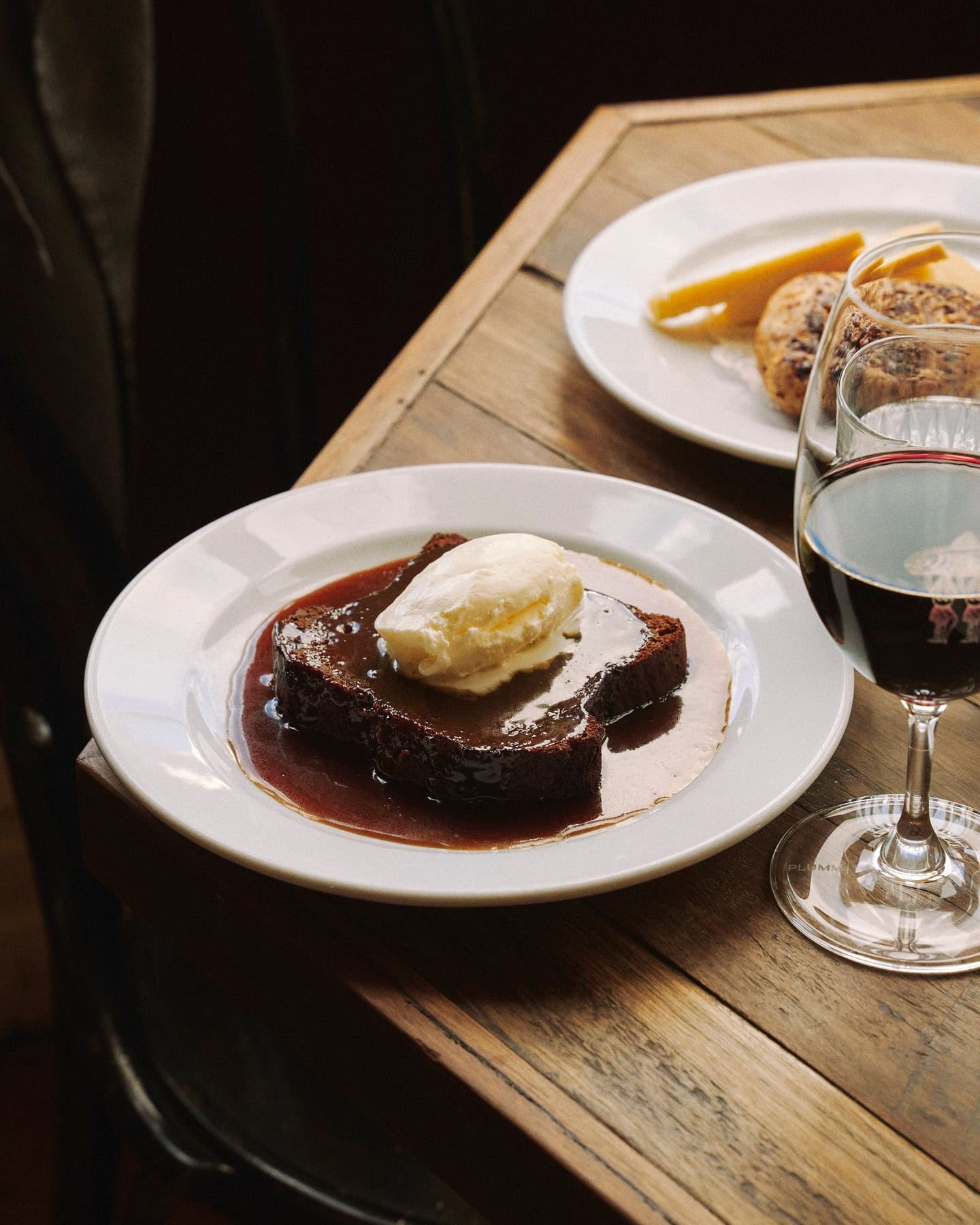 Sticky toffee pudding with ice cream at The Old Fitzroy Hotel Woolloomooloo Sydney