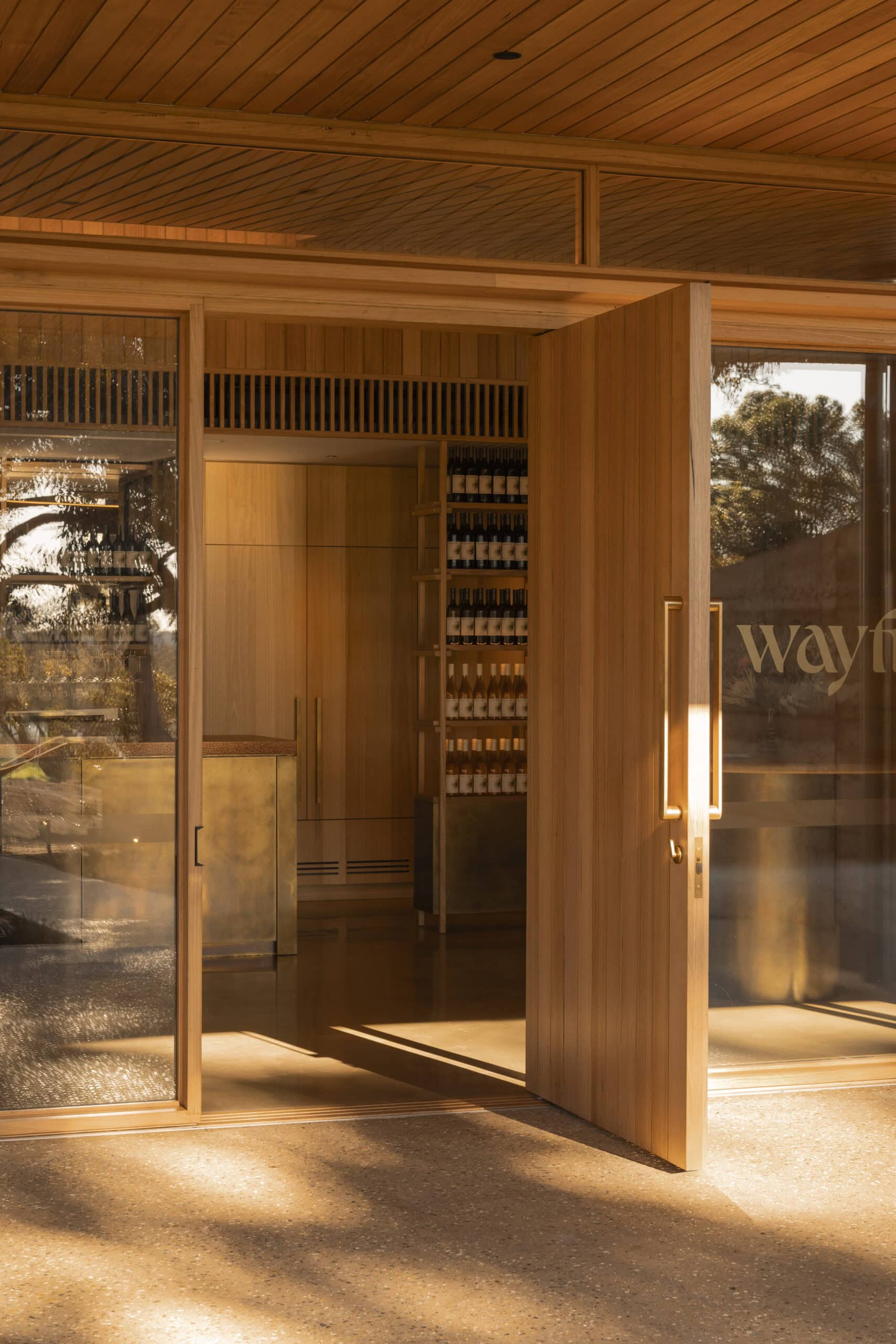Entry to Wayfinder cellar door and Dining Room - credit Dion Robeson