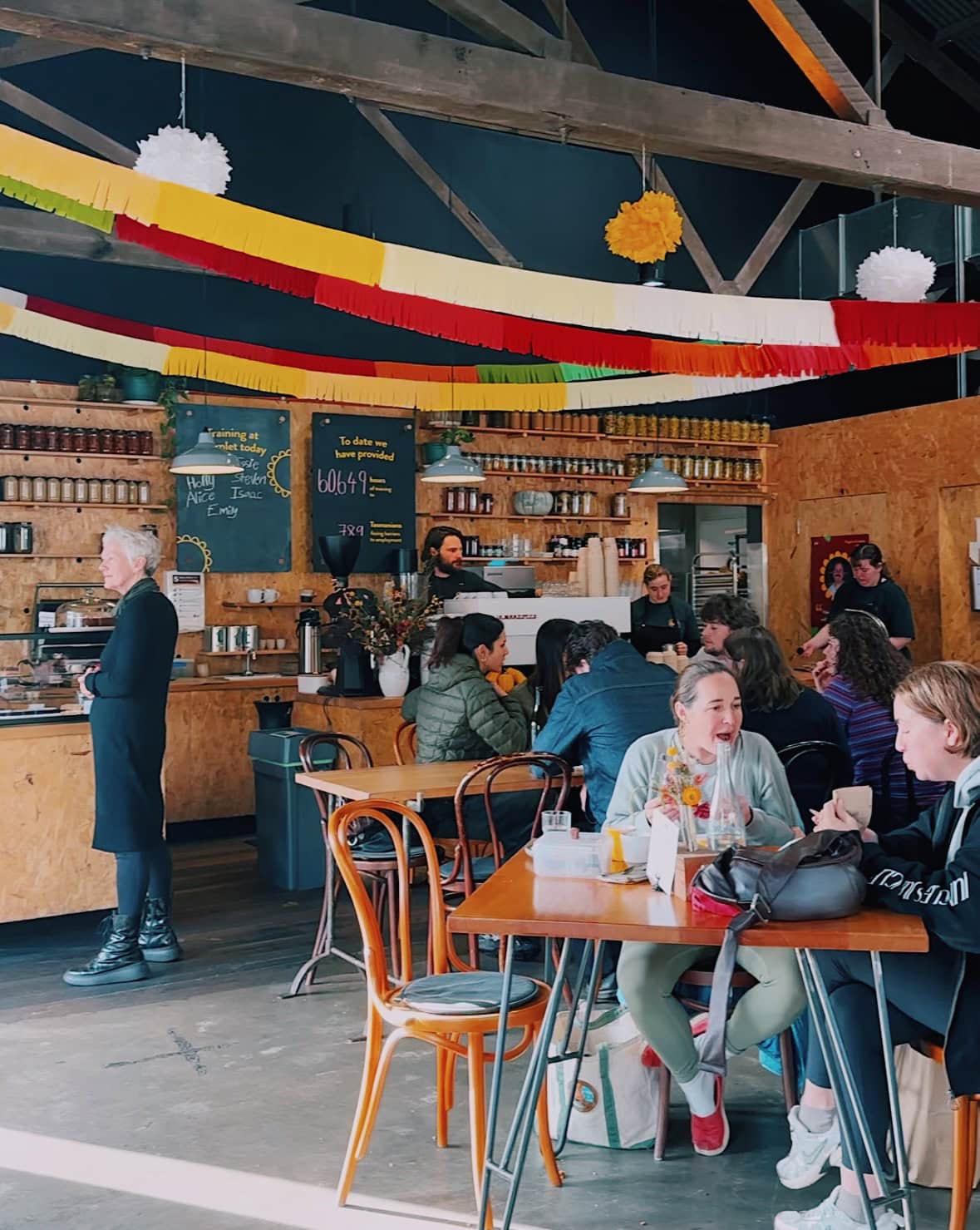The cheery interiors at Hamlet in Hobart