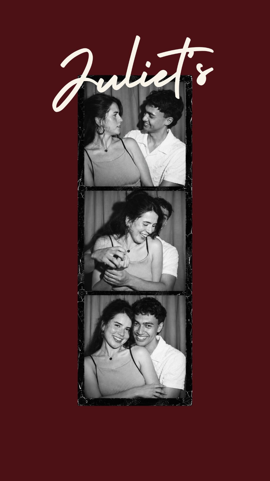 A photo strip from Juliet's photobooth in New Farm.