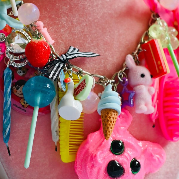 A busy necklace by Rachel Burke.
