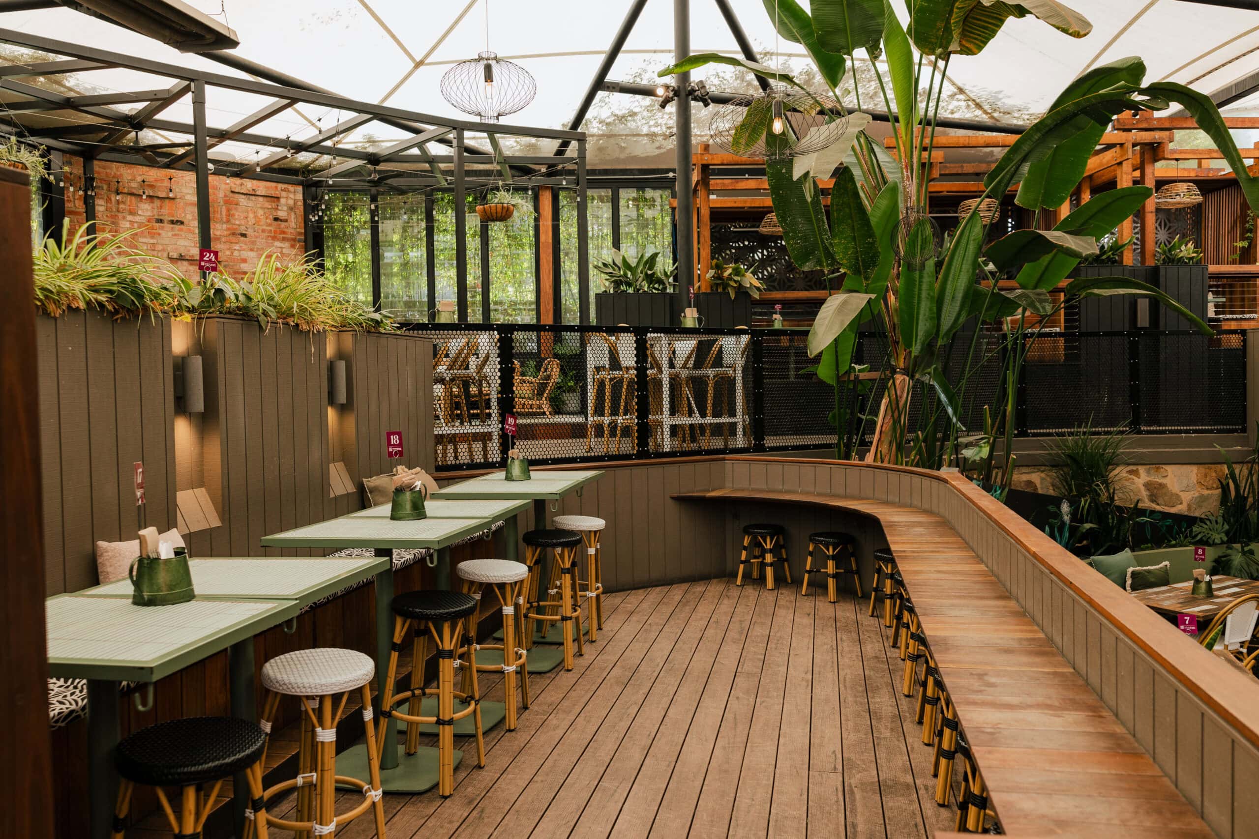 Beer garden at The Gully Public House & Garden in Adelaide.
