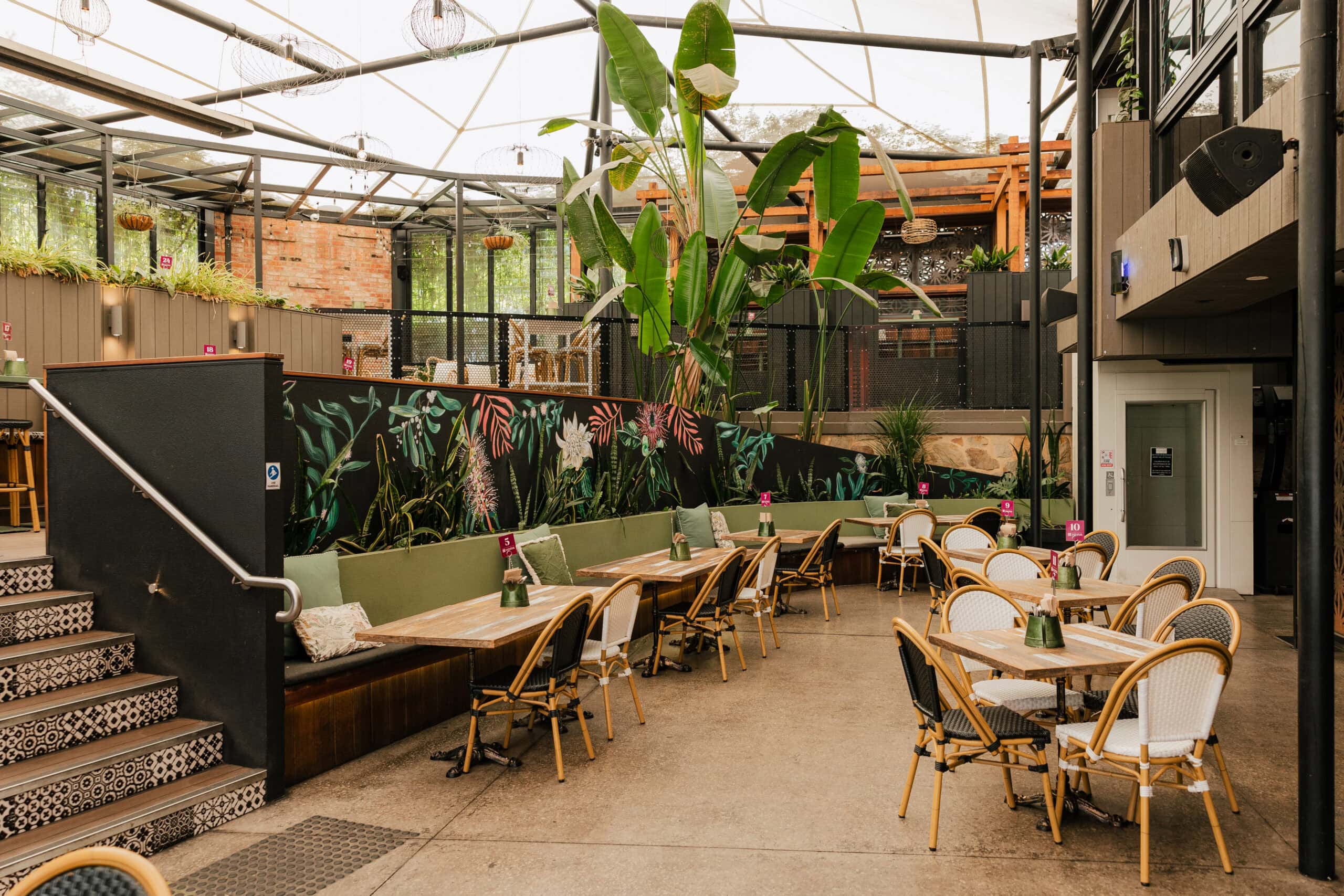 Beer garden at The Gully Public House & Garden in Adelaide.