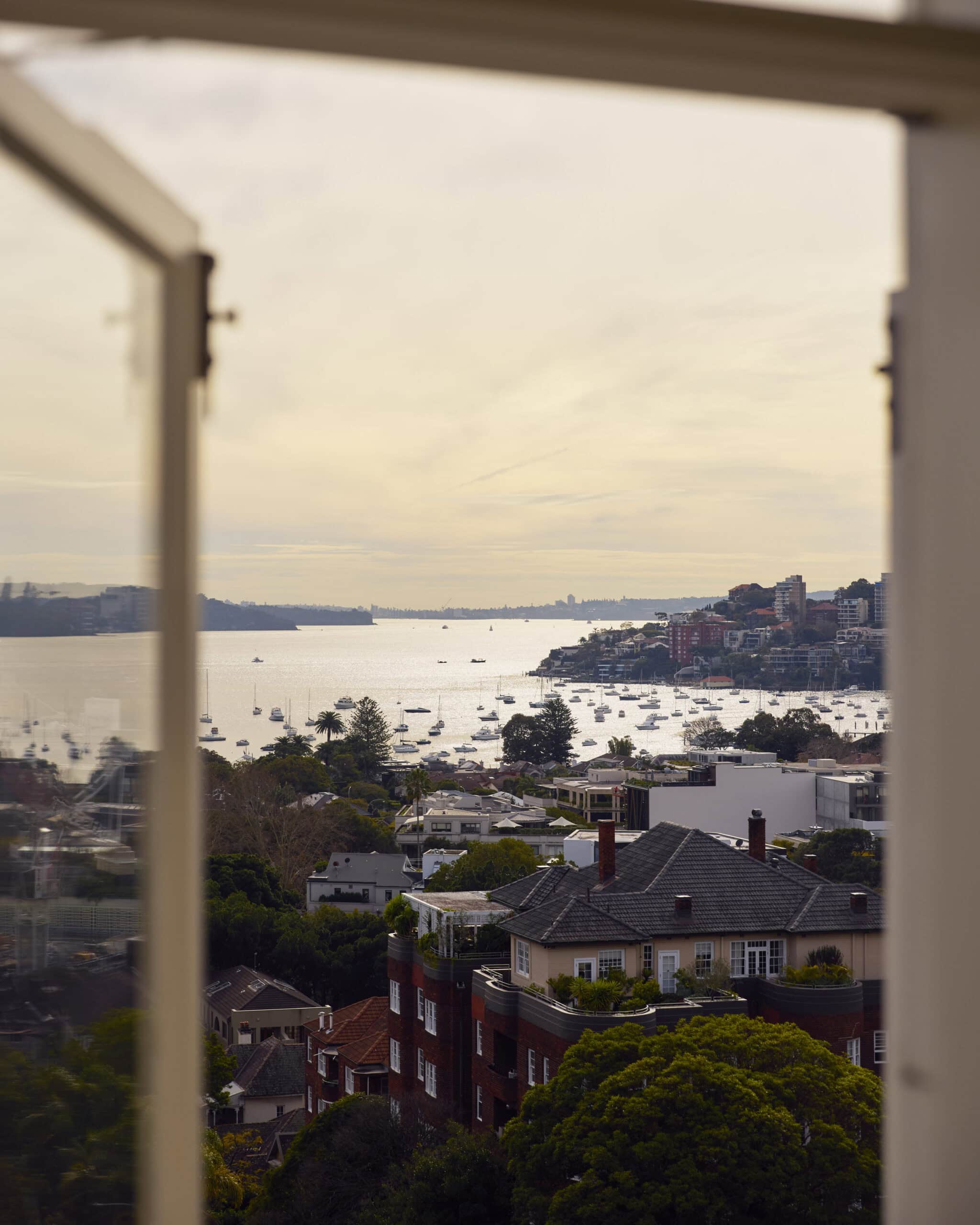 View of Sydney Harbour from Shona McElroy's Edgecliff apartment