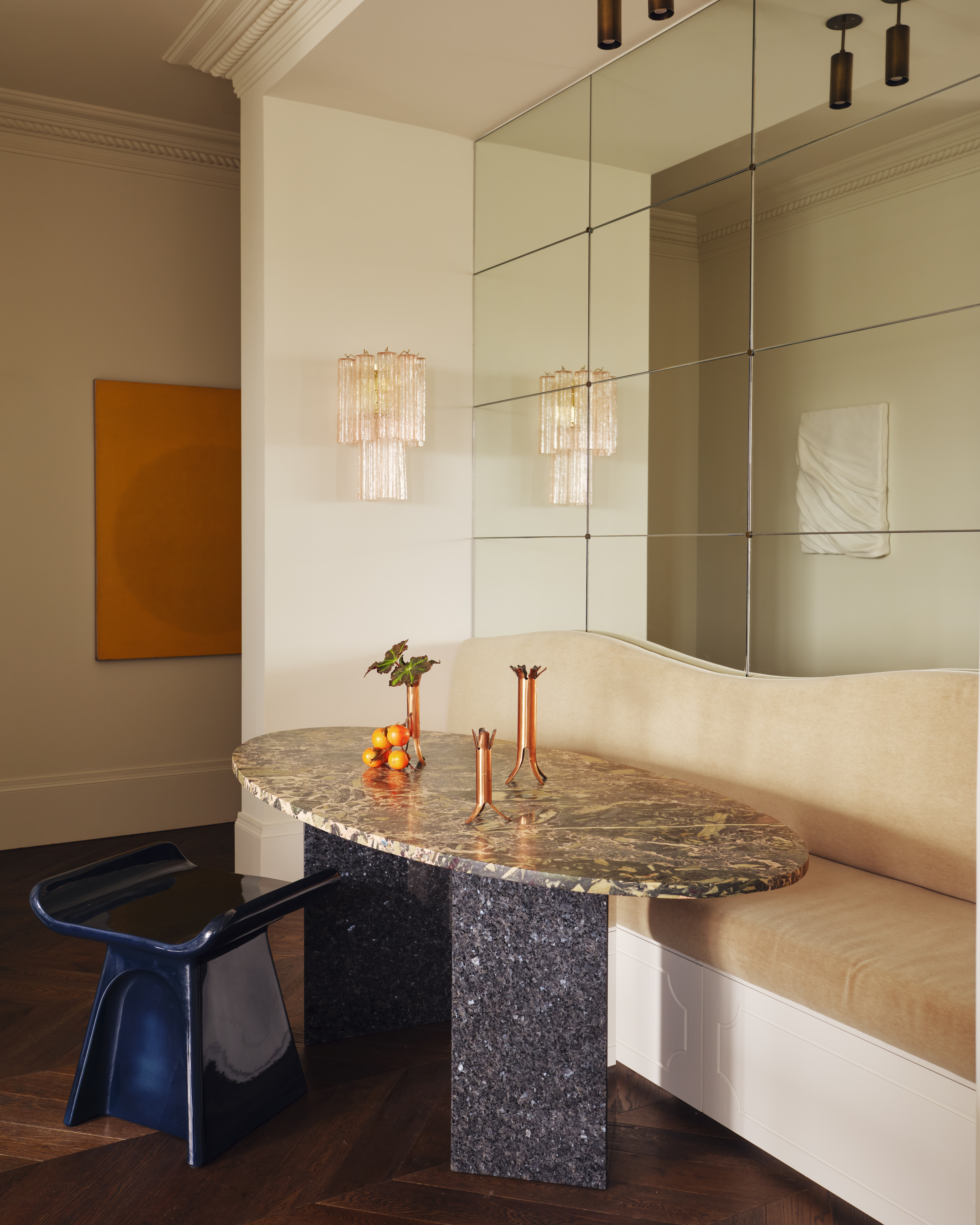 dining room table in Shona McElroy's Edgecliff apartment