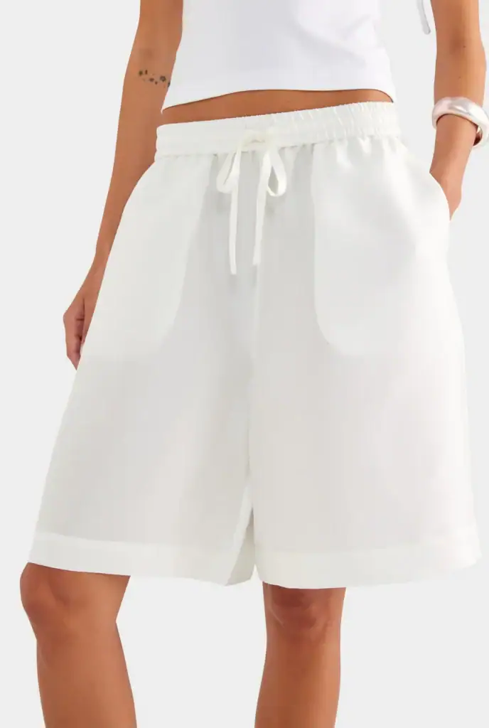 Venroy Silk Slub Bermuda Short