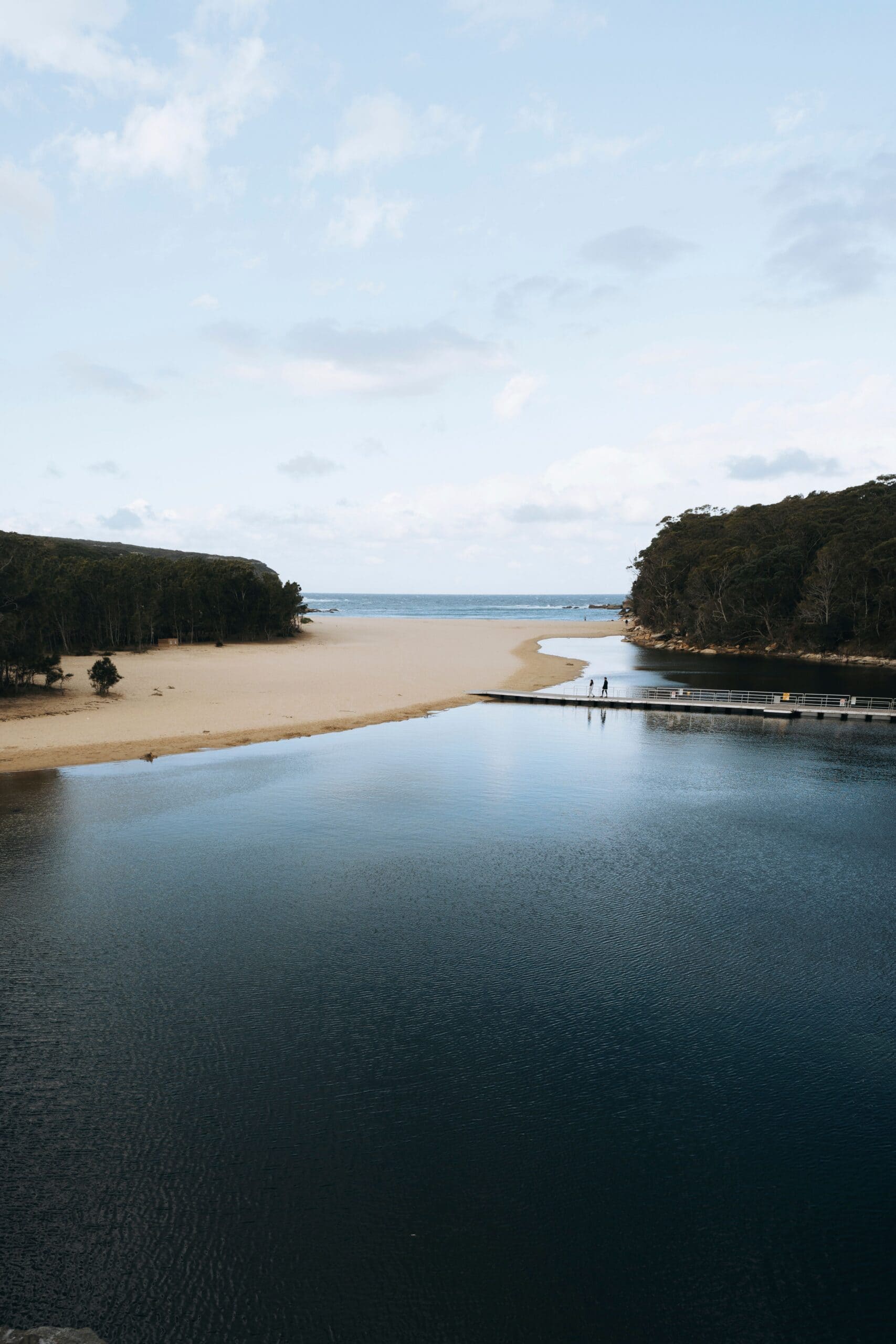 Scenic views of Coote Creek to Wattamolla Beach in the Royal National Park.