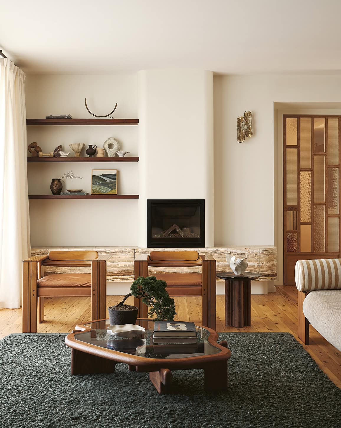 coffee table in living space in Kerrie Ann Jones home tour