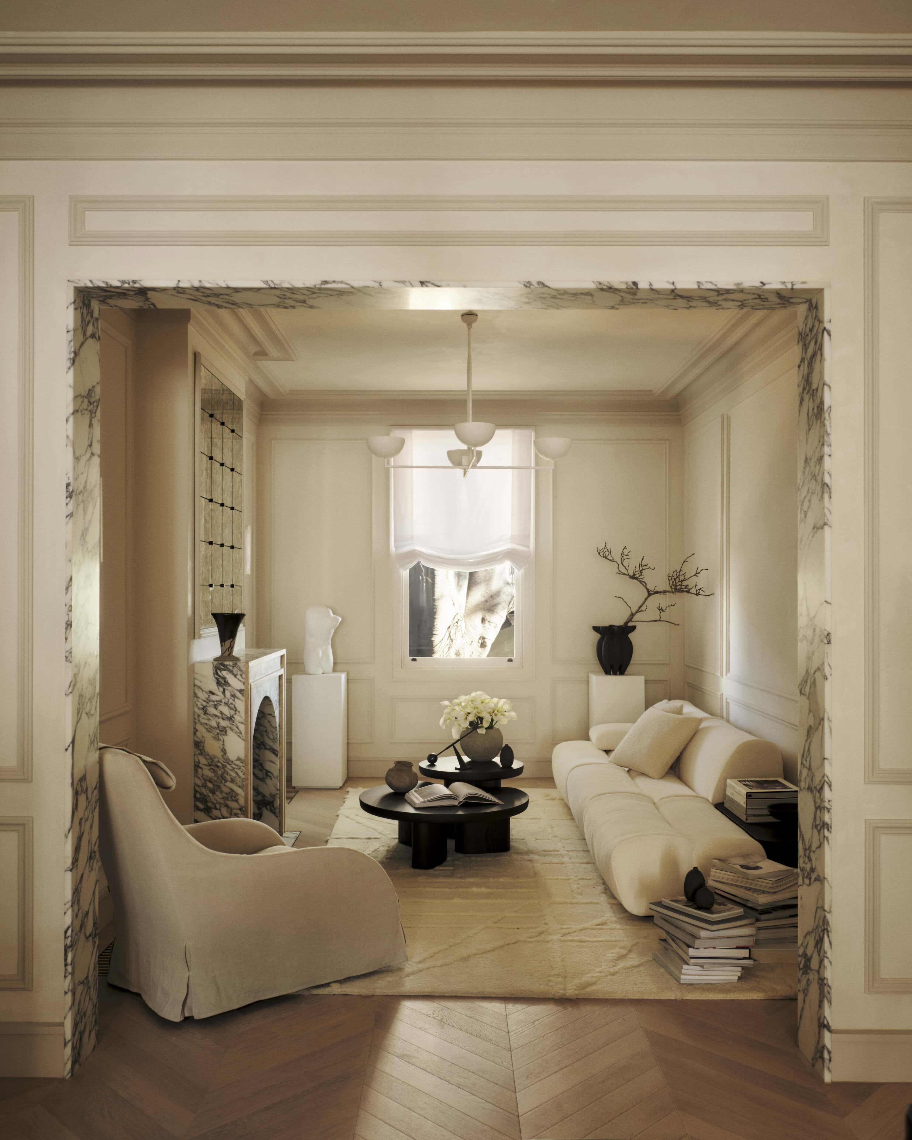 The living room in the Paddington terrace renovated by STUDIOJOS.