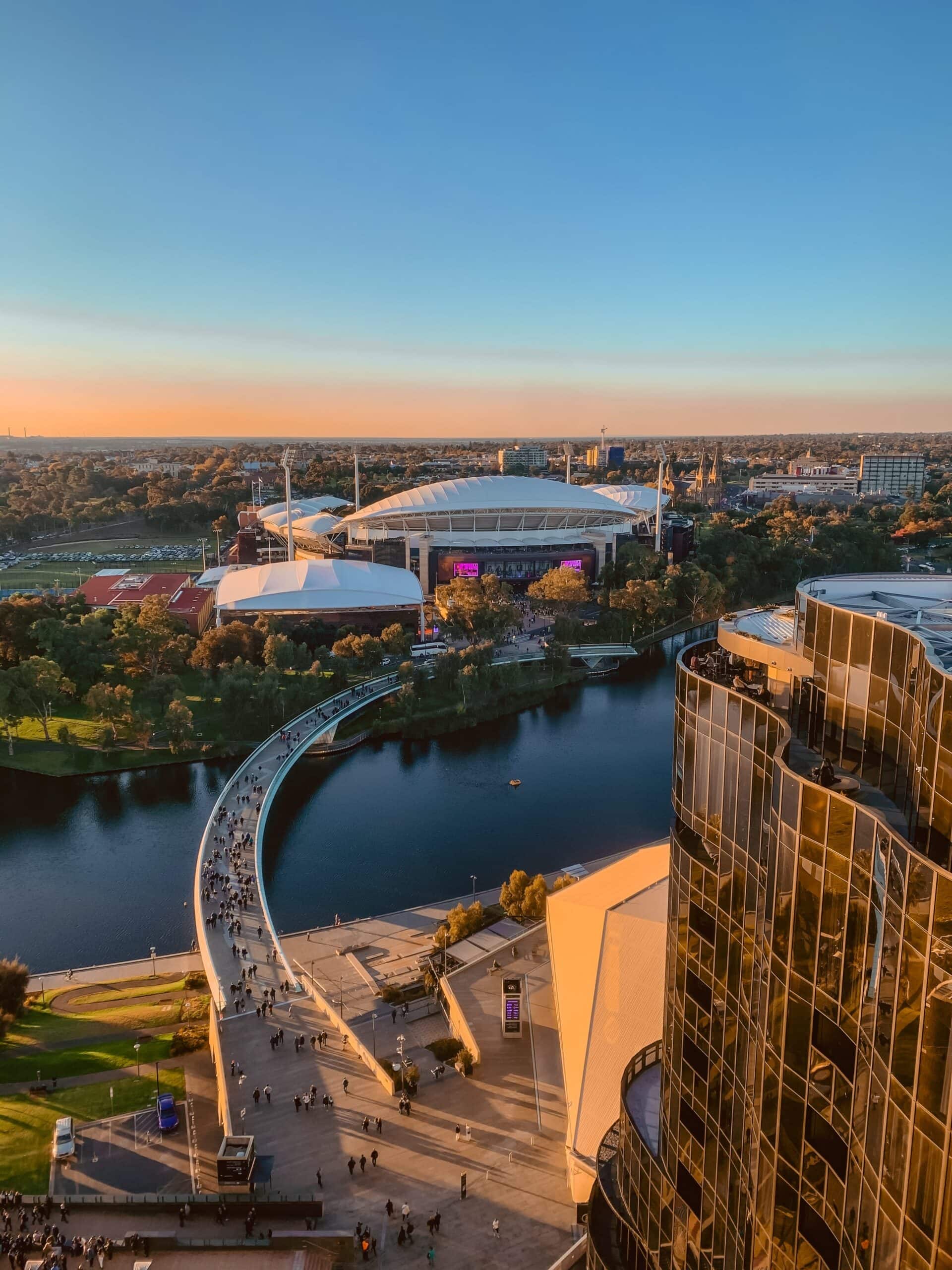 Adelaide Oval Footbridge over Torrens RIver.