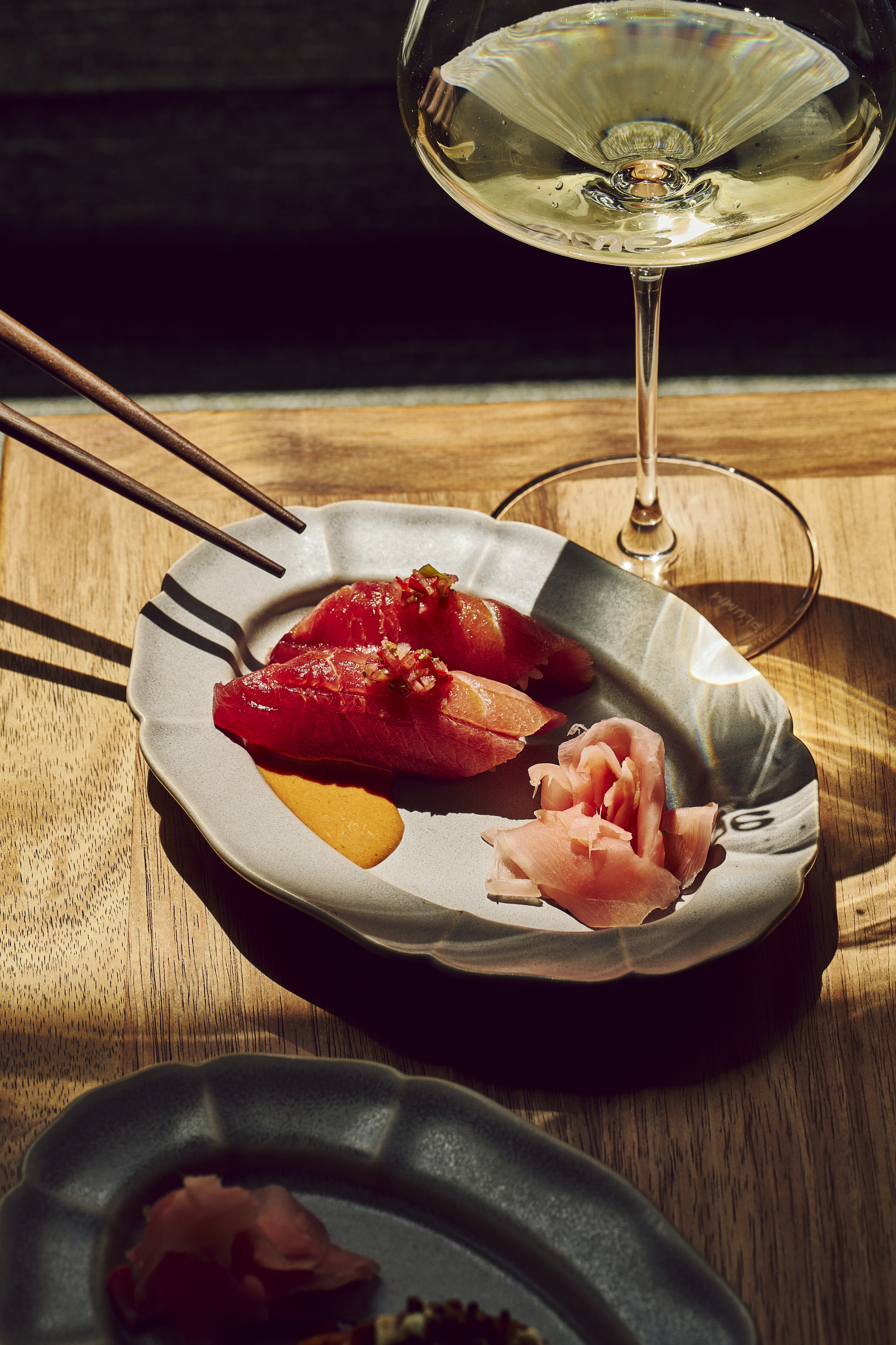 Yellowfin tuna nigiri at Ame in Darlinghurst