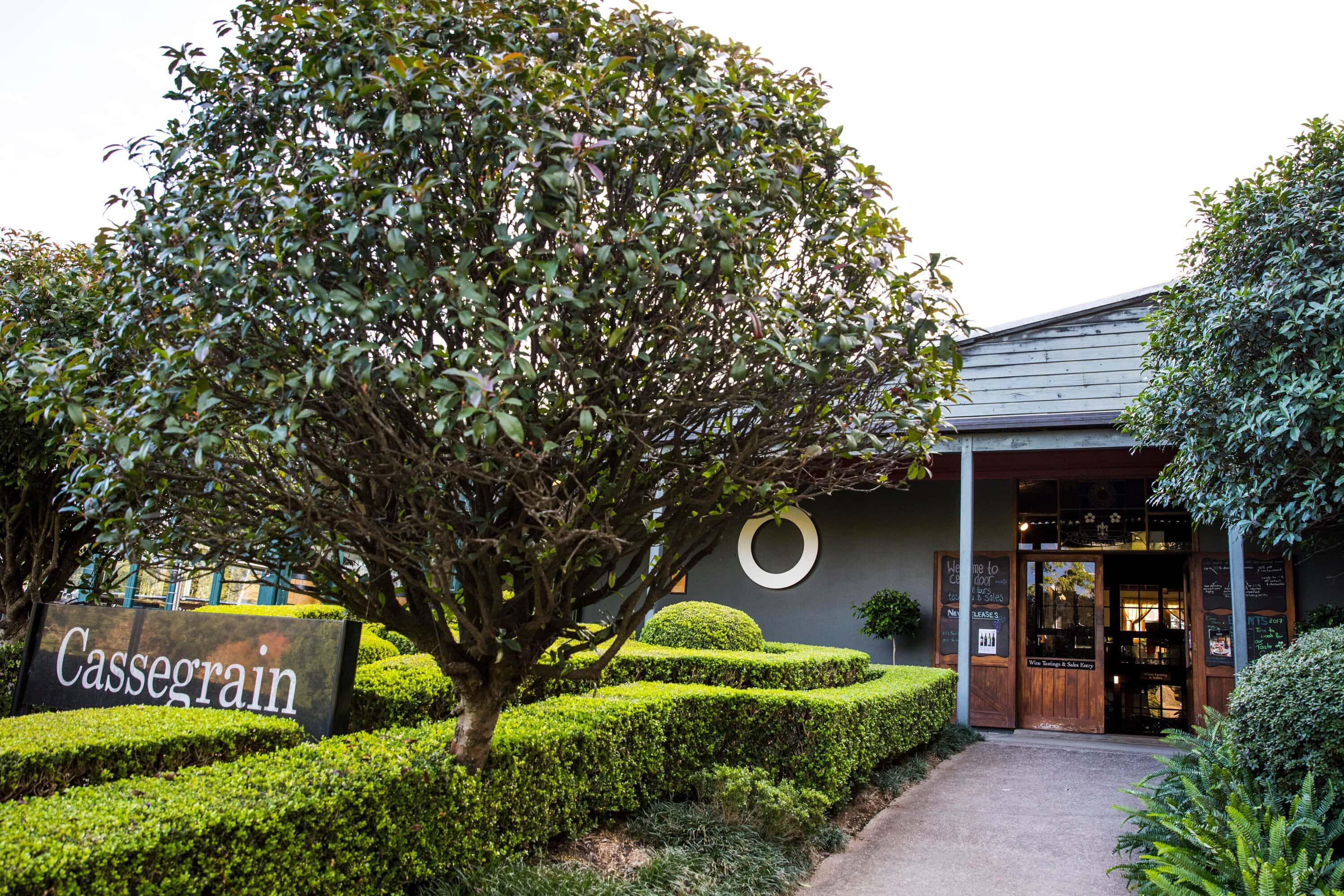 The entry to Cassegrain Wines in Port Macquarie. 