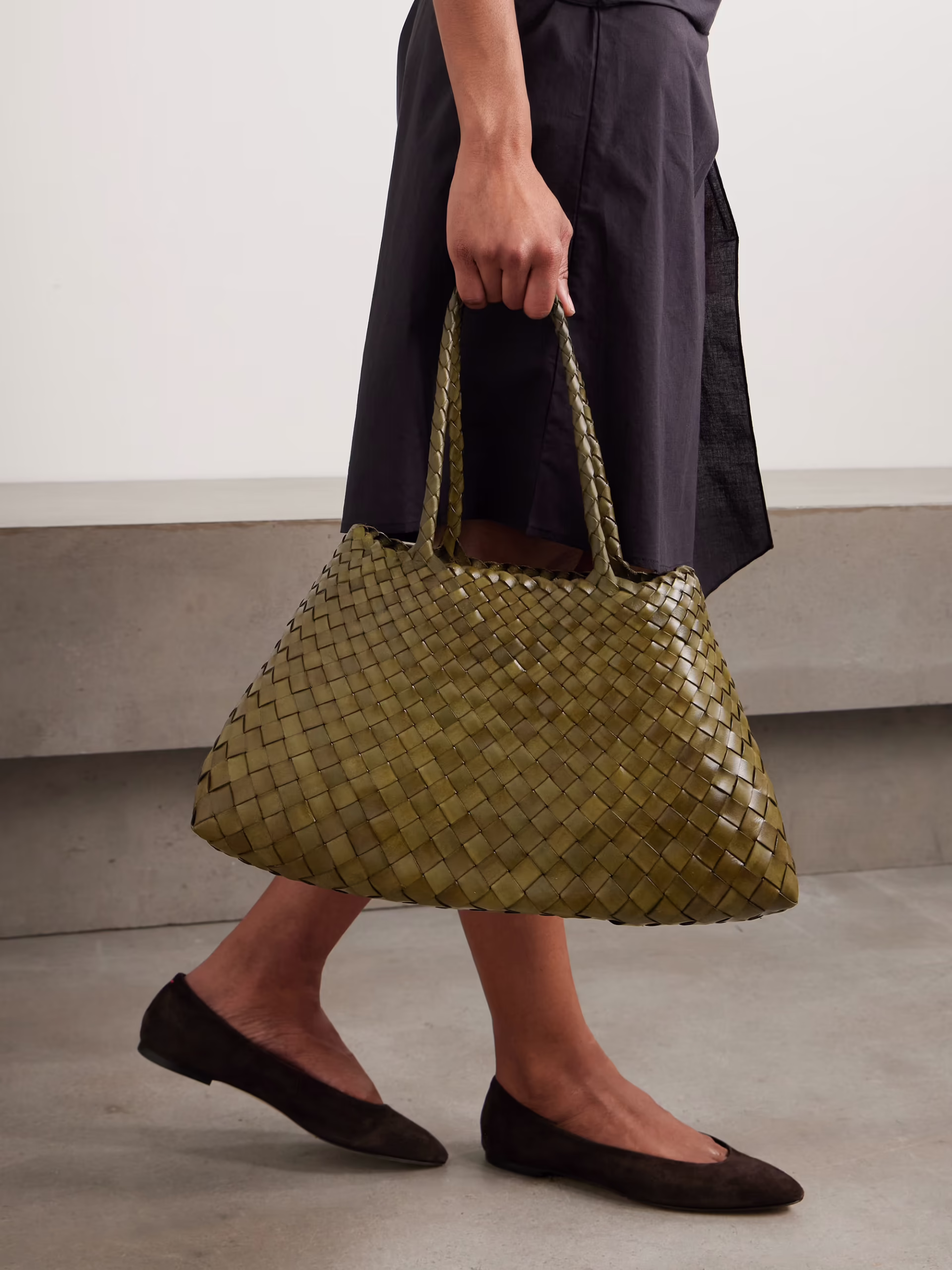 Dragon Diffusion Santa Croce Big Woven Leather Tote