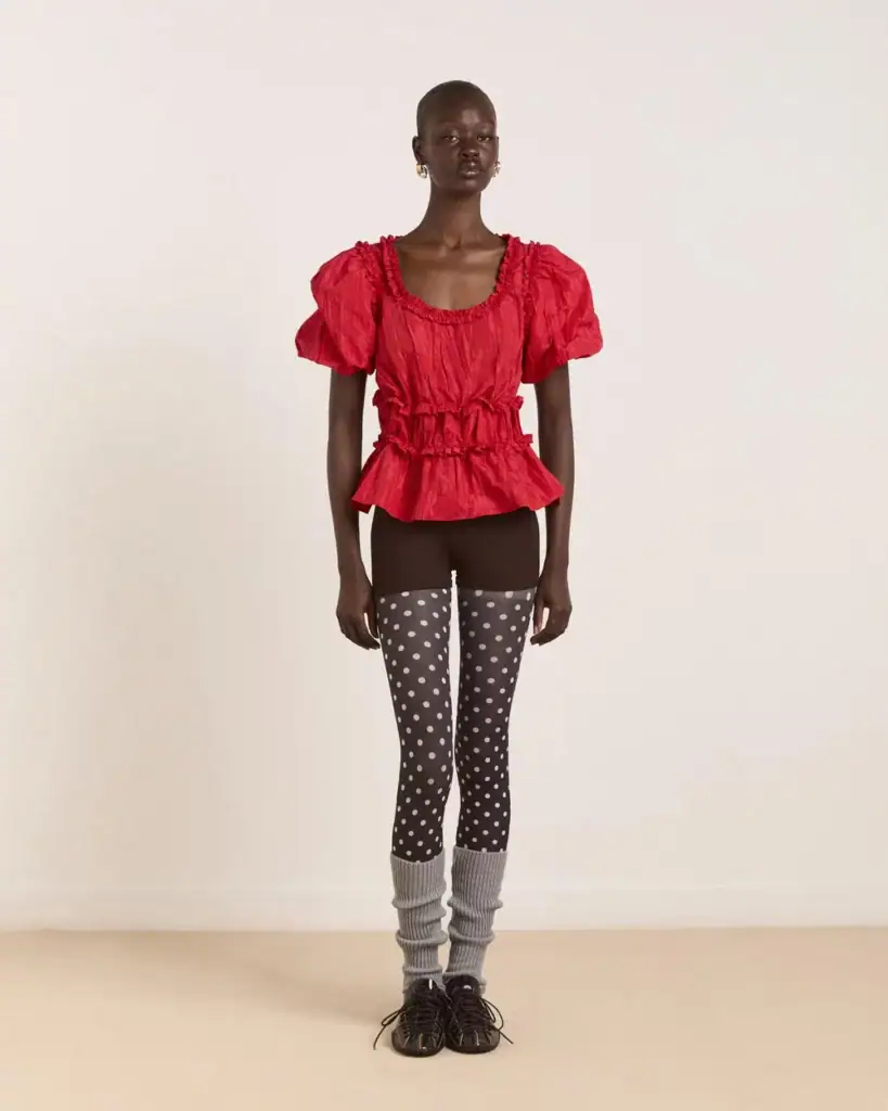 Damson Madder Everly Ruffle Blouse