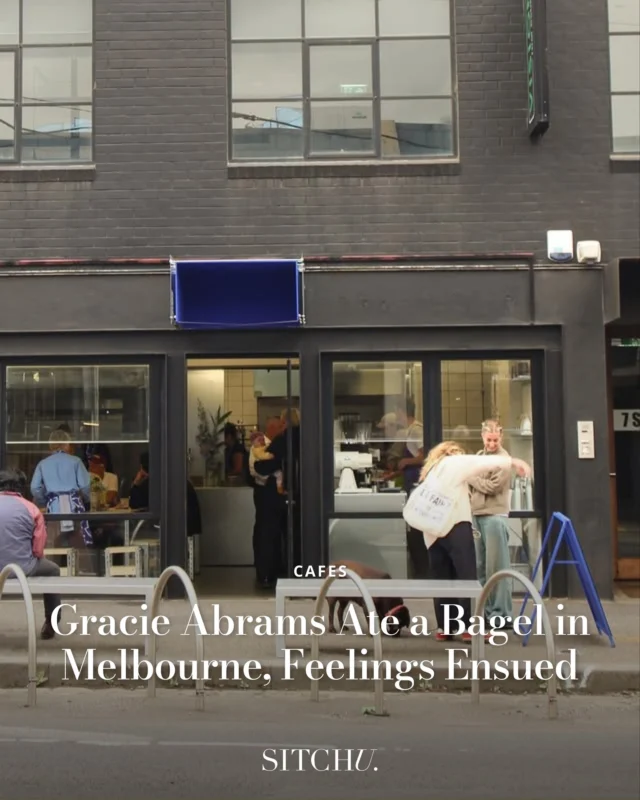 Bagels with a side of feelings. 🥯💘 ⁠
⁠
Gracie was spotted serving main character carbs just hours before her show 👑 Wanna know the vibey spot serving up persimmons and trauma bonding?⁠
⁠
Tap the link in our bio to get the full tea 🫖✨