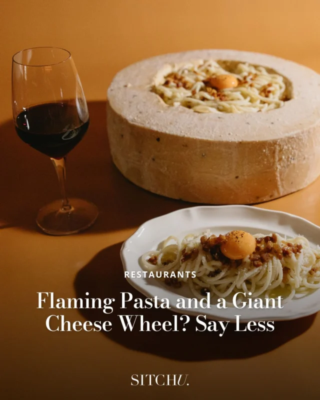 Serving drama with a side of cheese, the CBD is about to welcome your new favourite Italian spot. 🧀🔥⁠
⁠
Not just dinner, but a full-blown pasta performance (complete with flaming dishes and cheese wheel theatrics) your tastebuds will be ready for a standing ovation come dessert.💃🍷⁠
⁠
Head to the link in bio for details on Sydney's newest spot.⁠