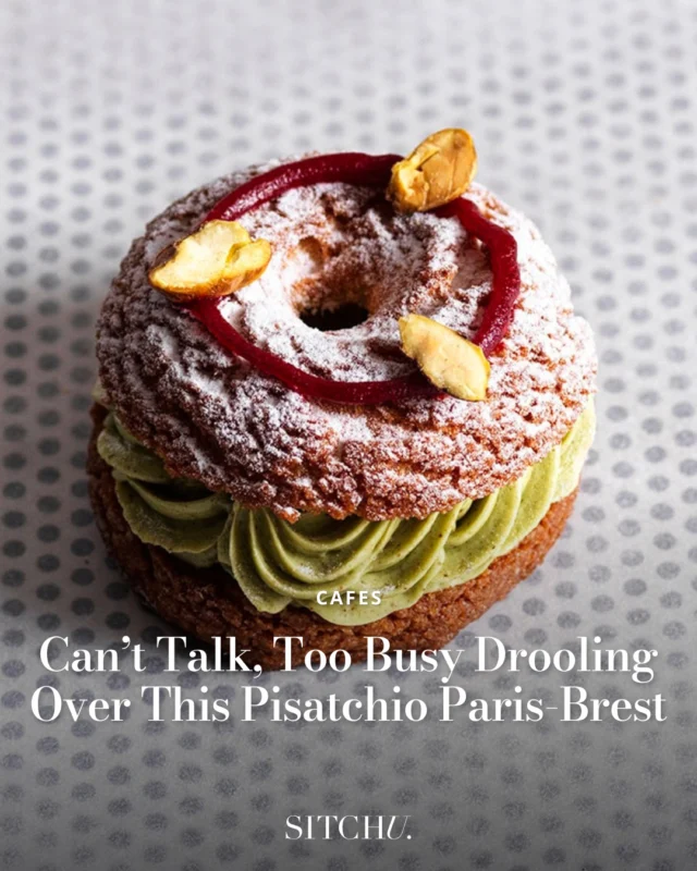 Pistachio buttercream-filled choux? We're sold! 💚🍨⁠
⁠
This decadent dessert is not one to sleep on. Just ask the locals, they're lining up time and time again for a taste of this sweet treat. 🍓🥄⁠
⁠
Click the link in bio to find out where to get your hands on this pistachio delight! ✨⁠