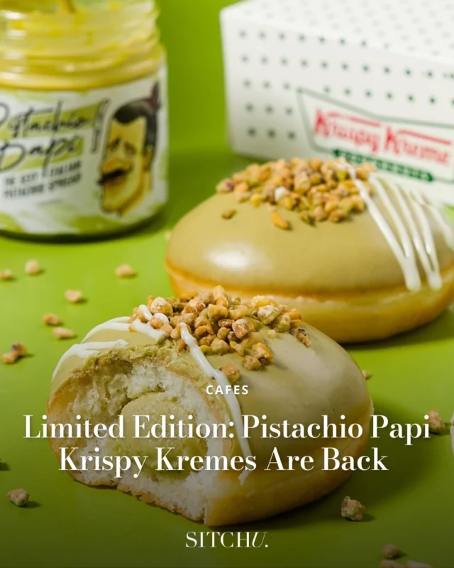 Our collective prayers have been answered. The Pistachio Papi x Krispy Kreme collab is back — but not for long! 🍩⁠
⁠
Our only word of advice on getting in on the action? Be quick. Catch all the details at the link in our bio.