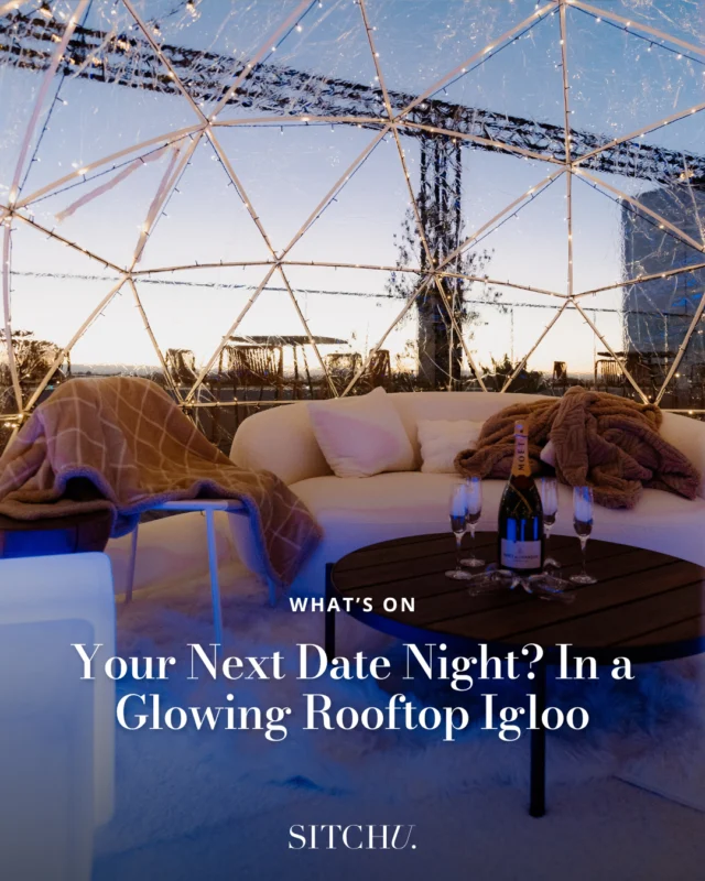 Escape the winter chill and switch up your date night with this unique rooftop experience 🥂❄️⁠
⁠
We're talking private igloos under the stars, fire pits, and endless cocktails.⁠
⁠
Tap the link in bio for all the details.