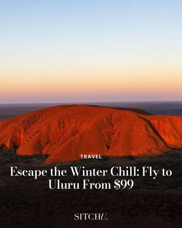 Drop everything you're currently doing, because this flight sale isn't around for long.⁠
⁠
Flee the winter chill and embark on an adventure like no other in Australia's Red Centre. With flights this cheap, you’ll be swapping cityscapes for desert dreams in no time. ✈️🌅⁠
⁠
Don’t sleep on this one — click the link in bio for your next great escape.