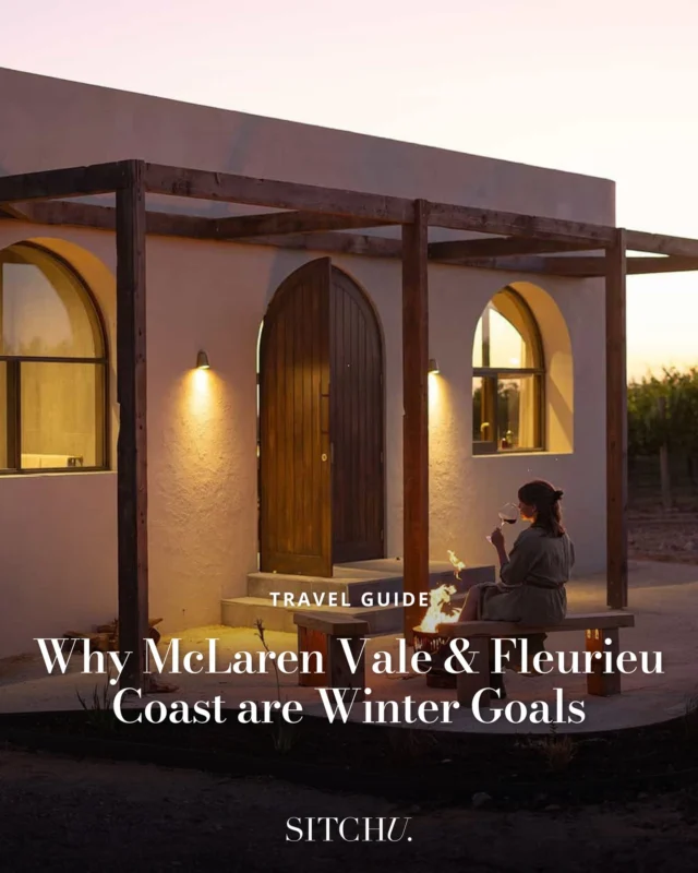 Ocean breezes, cosy cellar doors, and golden-hour strolls through rolling vineyards — this is winter in McLaren Vale & Fleurieu Coast. ❄️🍷 ⁠
⁠
Safe to say, we're already mentally packing our bags and plotting our next escape. Head to the link in bio to start planning yours.⁠
⁠
Paid Partnership with @mclarenvaleandfleurieucoast⁠
⁠
📷 @rarearthretreats @harryvick