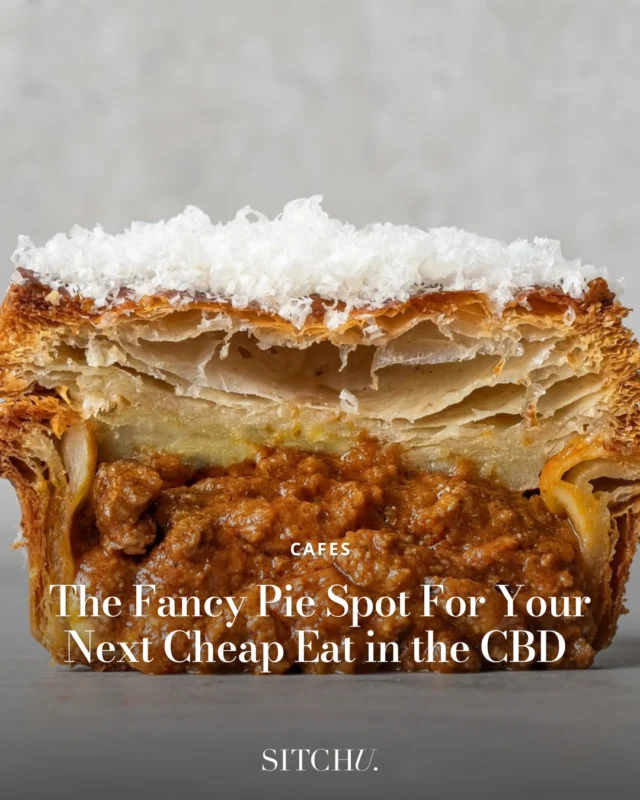 Tucked away on George Street, this bakery is serving up ultra-buttery, impossibly flaky pastries that look as good as they taste. From the rich chicken cacciatore to the oozy bolognese, these puffed-up creations are pure pastry perfection — and most come in under $14. ⁠
⁠
If you haven’t queued yet, you will soon.⁠