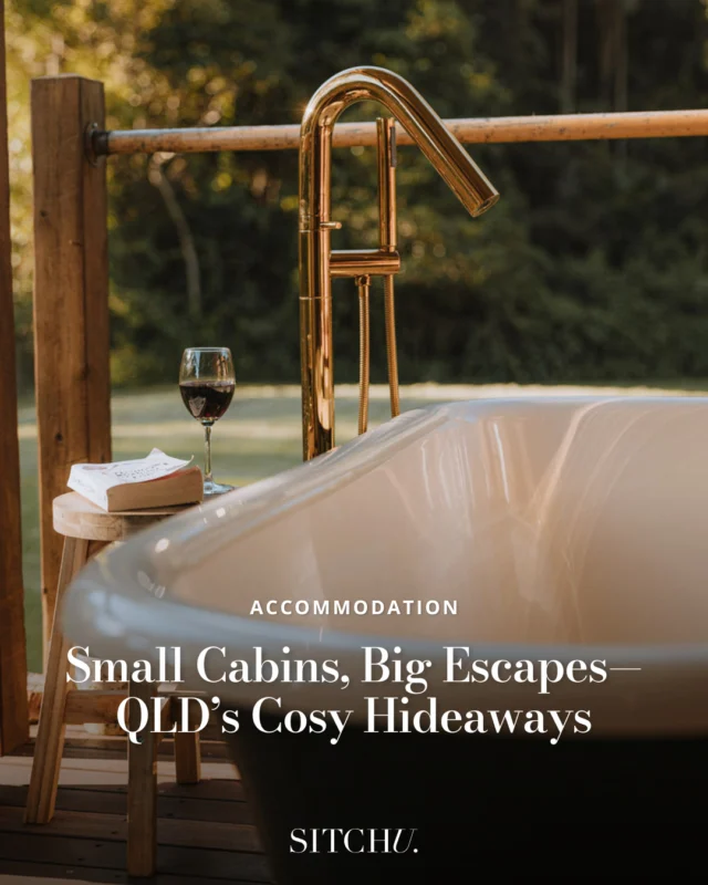 Cold air, no signal, and nothing but rolling green and your own little cabin in the woods. This is your sign to disappear for a weekend (fuzzy socks mandatory).⁠
⁠
Tap the link in bio for the best tiny cabins in Queensland.