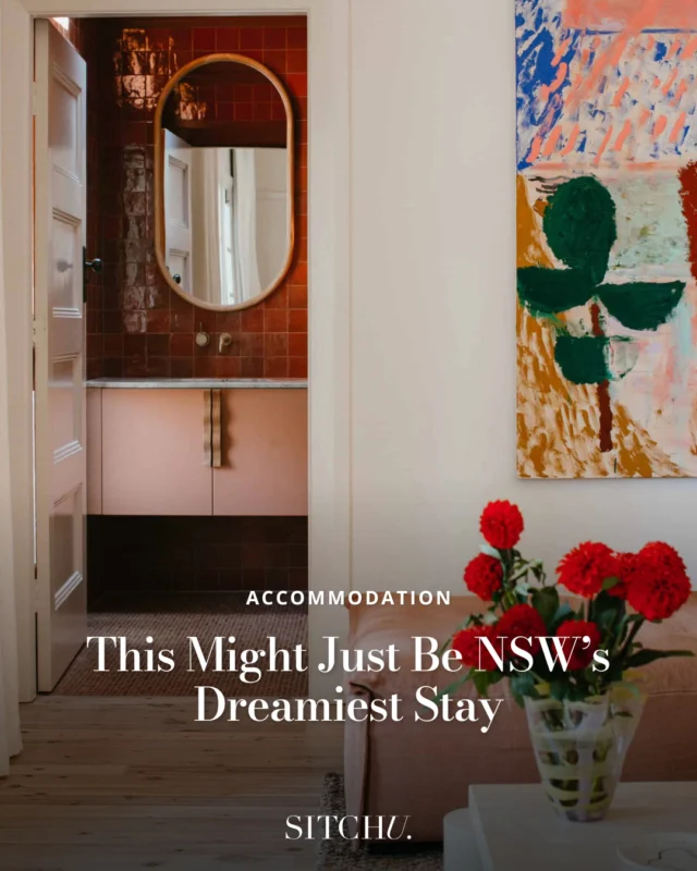 Tucked away in a charming town just 4 hours from Sydney, this picture-perfect escape really is one of a kind. Think retro curves, bold colour moments, vintage treasures and the kind of design details you’ll want to steal for your own home 💫⁠
⁠
Tap the link in bio for the full tour 🏡🌾